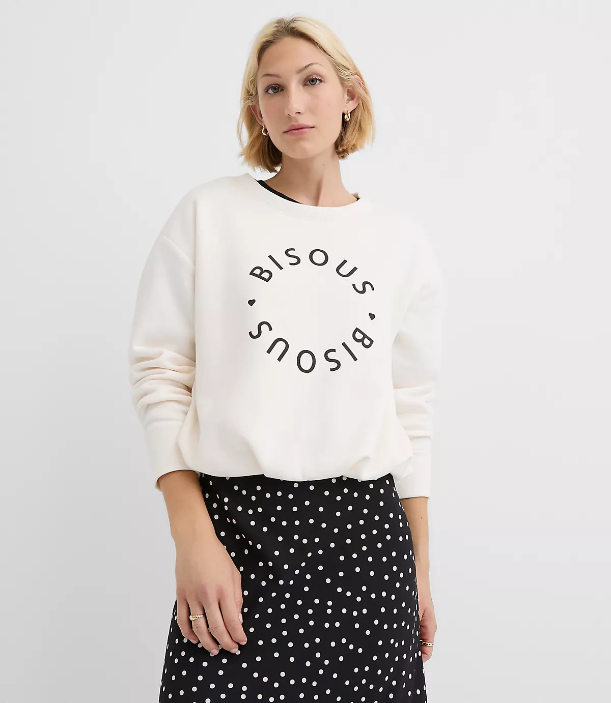 Bisous Bubble Sweatshirt | LOFT