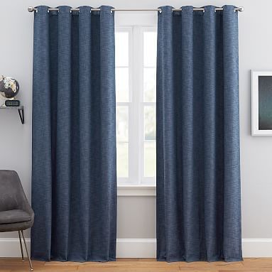 Seaton Grommet Blackout Curtain  | Pottery Barn Teen | Pottery Barn Teen