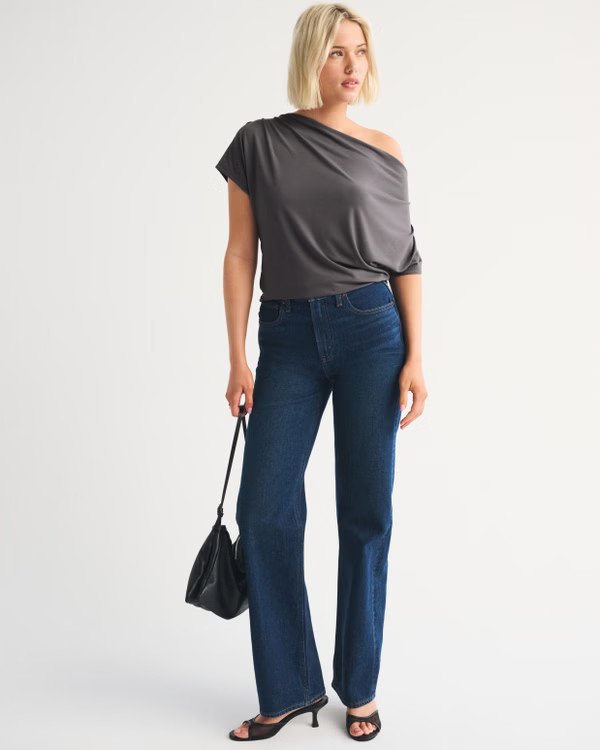 Draped Asymmetrical Top | Abercrombie & Fitch (US)
