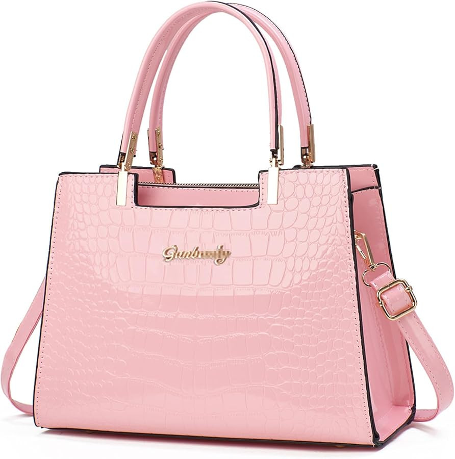 CHUOZI Top Handle Handbag for Women Classic Stone Crocodile Pattern Satchel Ladies Work Travel We... | Amazon (US)