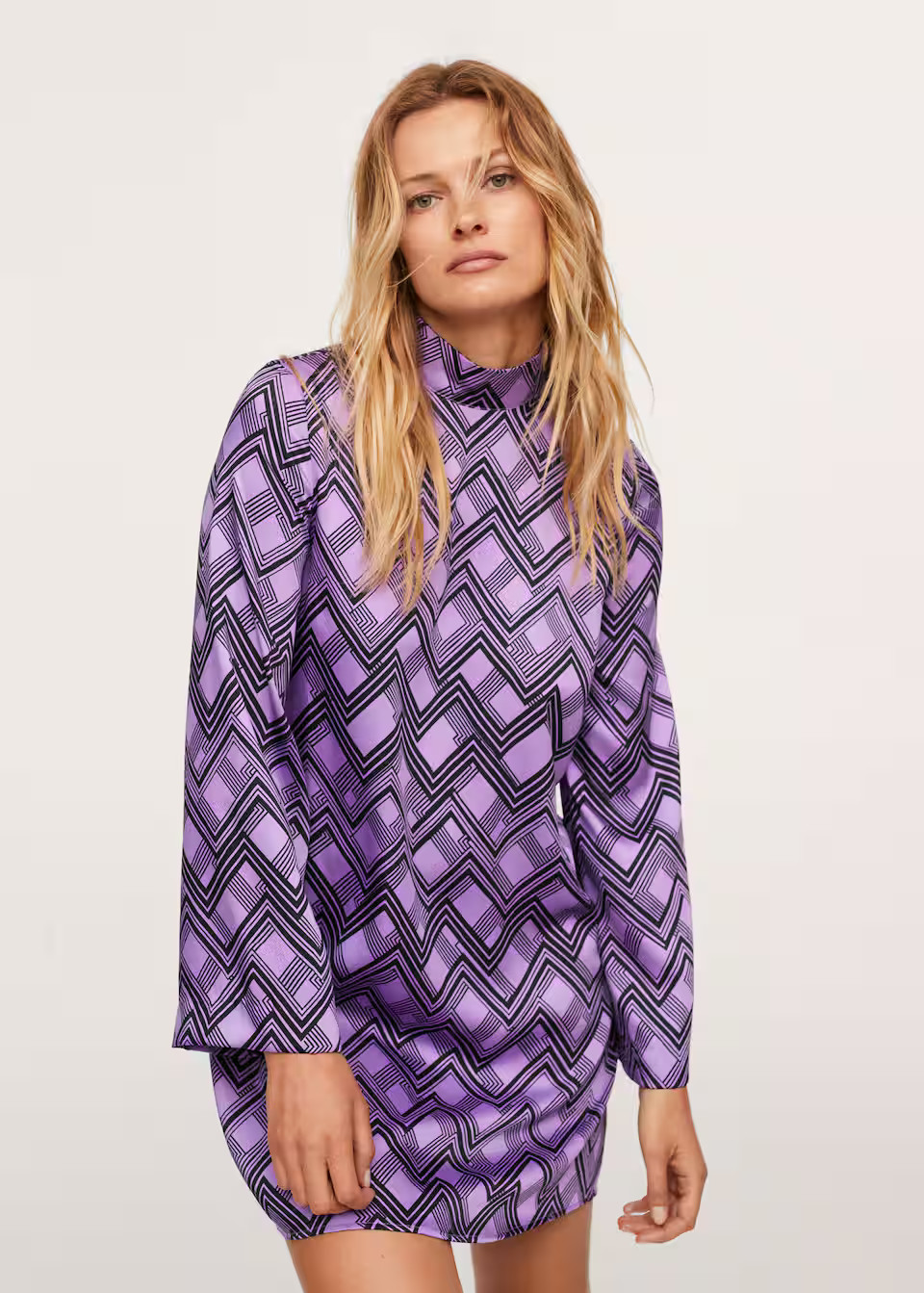Geometric print dress | MANGO (US)