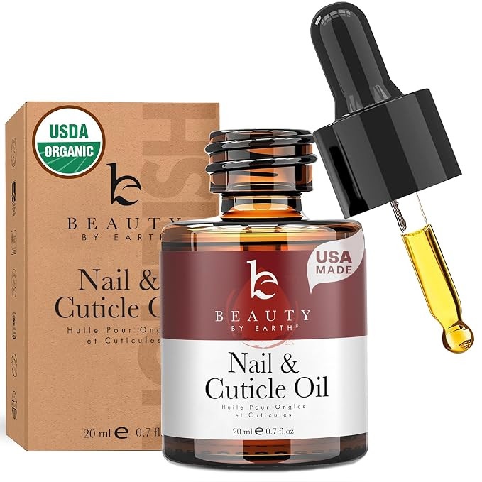 Organic Nail and Cuticle Oil - USA Made Nail Oil for Growth & Strength | Jojoba and Vitamin E, Re... | Amazon (US)