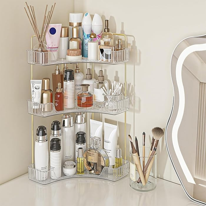 Webetop Corner Bathroom Counter Organizer 3 Tier Bathroom Countertop Organizers Shelf Makeup Orga... | Amazon (US)