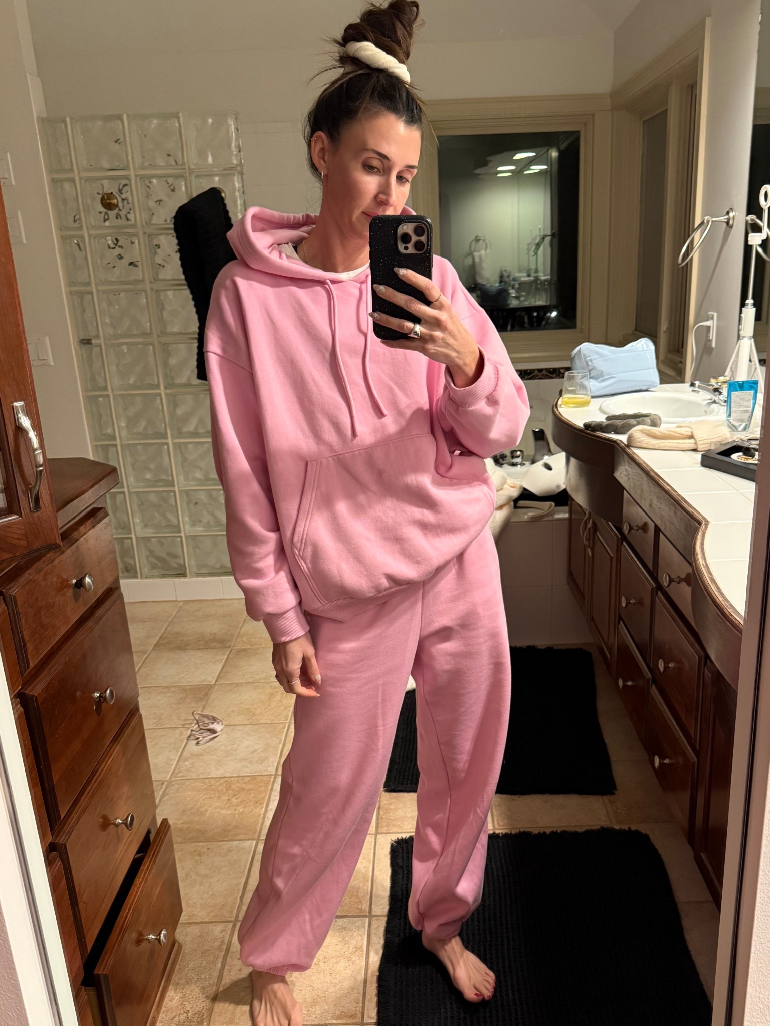 Pink sweat set from JoyLab that is so comfy and the perfect baggy. Wearing size S on top and bottom 

#LTKootd #LTKmomlife #LTKdayinmylife