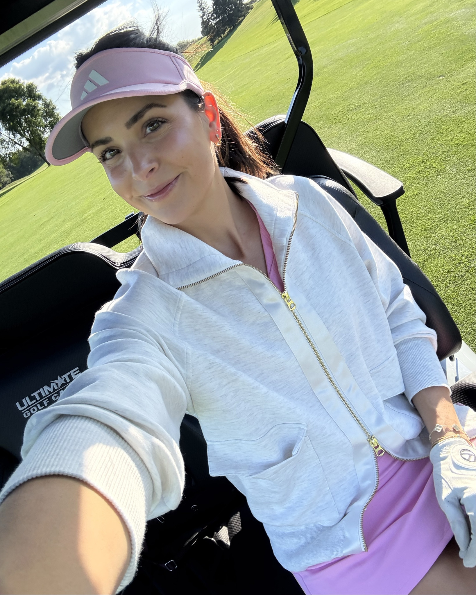 Girlie golf outfit 🦩
Zip jacket: true to size (S)
Tank vest: true to size (S) 
Skort: tts (s) feels like align, bump friendly 

#LTKSeasonal #LTKStyleTip #LTKActive