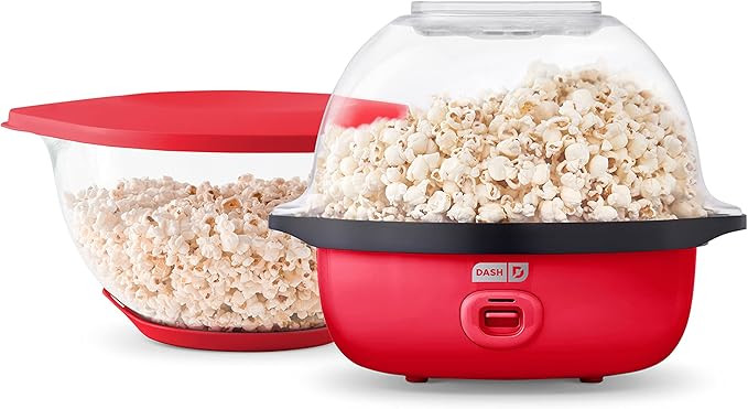 Dash SmartStore™ Deluxe Stirring Popcorn Maker, Hot Oil Electric Popcorn Machine with Large Lid... | Amazon (US)