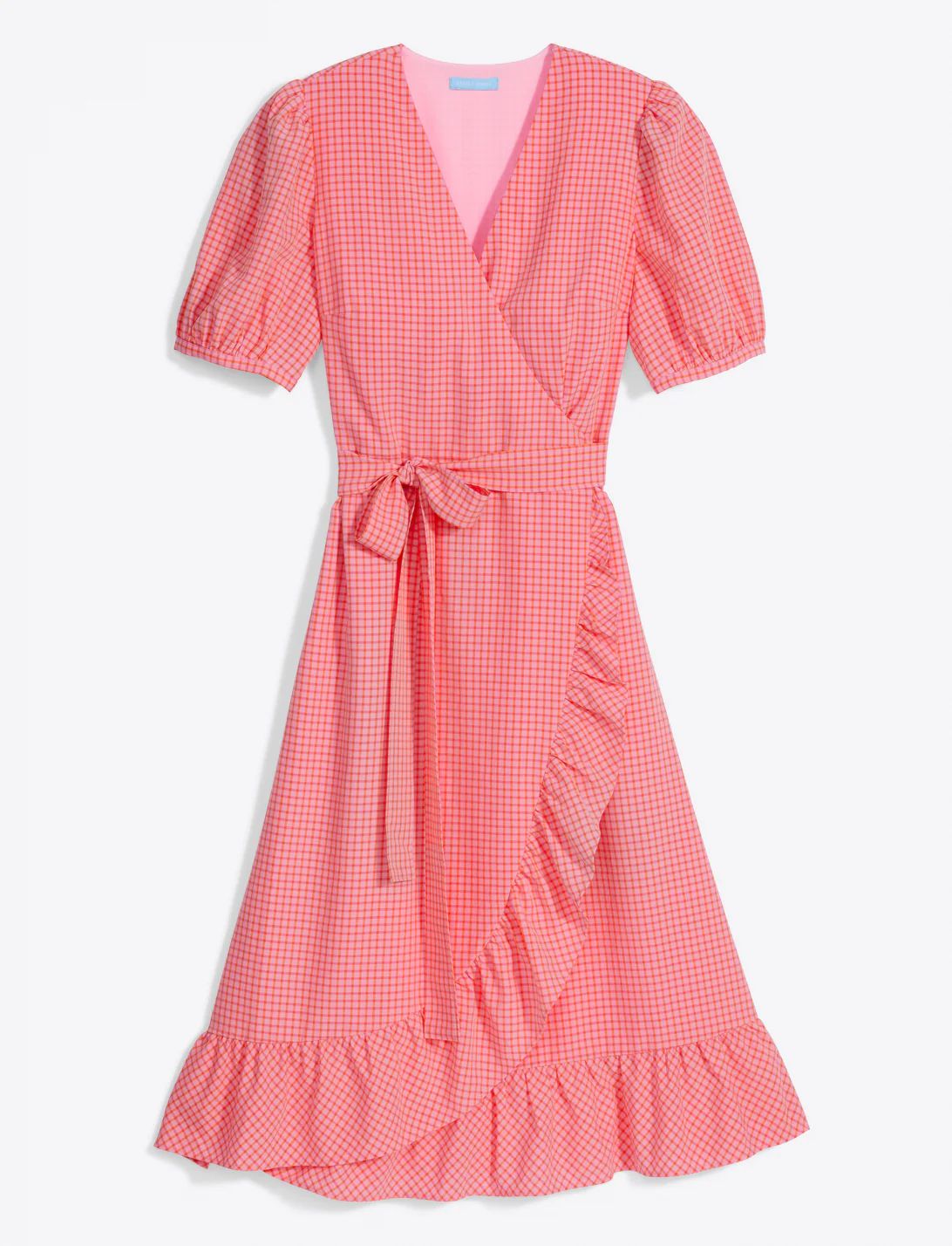 Reba Flutter Wrap Dress in Gingham Seersucker | Draper James (US)