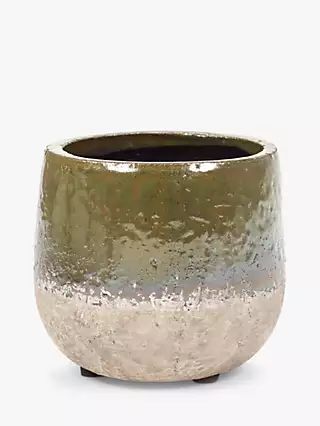 Serax Ceramic Dip Glaze Plant Pot, Extra Small, Green | John Lewis UK