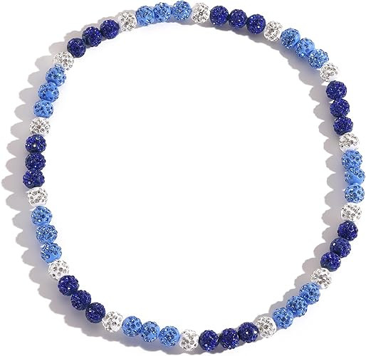 Rhinestone Baseball Necklace for Men Women Boys,Inspired Baseball Beaded Necklace Unisex Bling Ba... | Amazon (US)