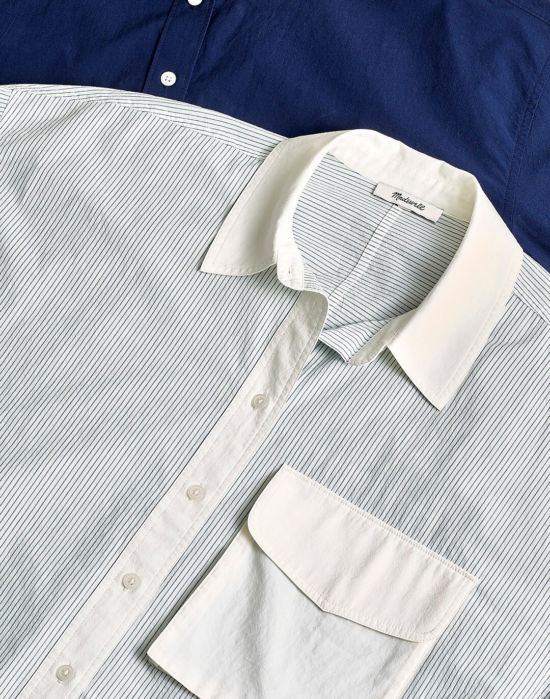 Flap-Pocket Crop Button-Up Shirt in Poplin | Madewell