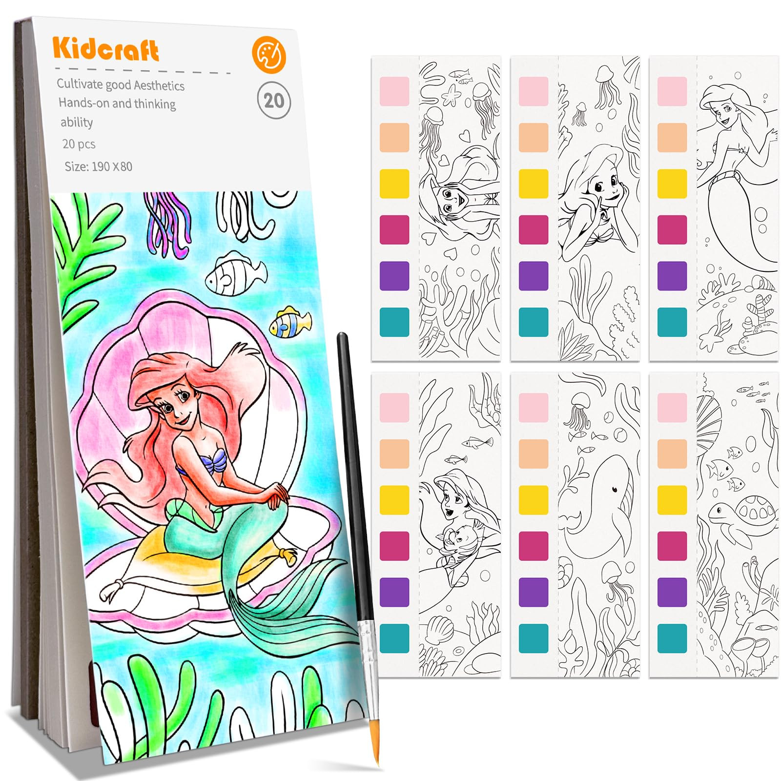 Paint with Water Coloring Books for Kids, Pocket Mess Free Watercolor Painting Kit, Water Color P... | Amazon (US)