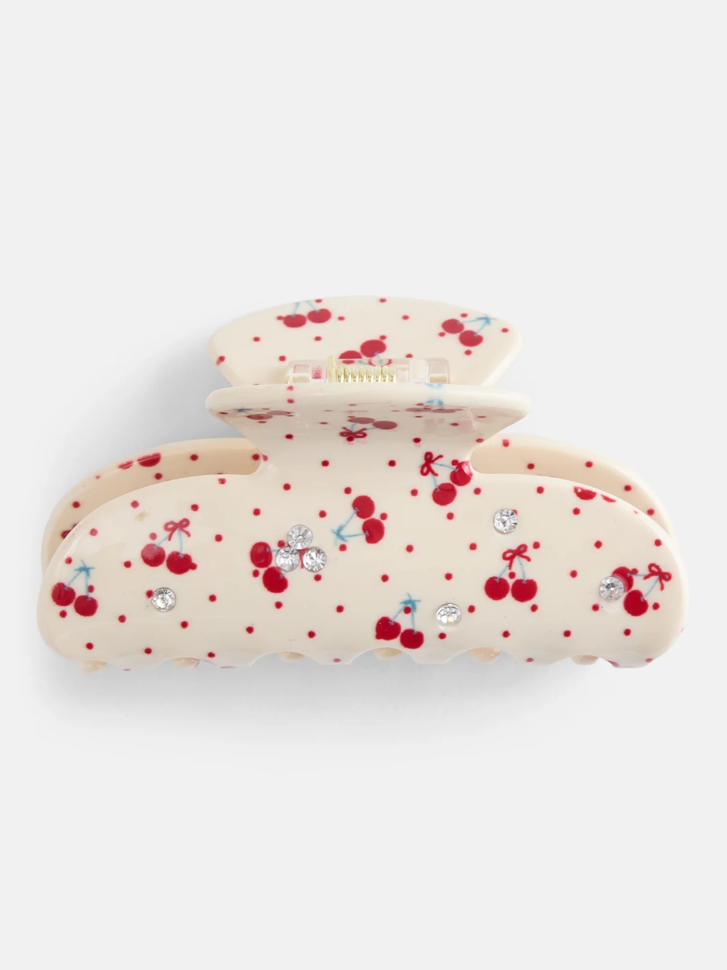 Wonder Nation Girls Cherries Claw Hair Clip, 1-Piece, White/Red | Walmart (US)