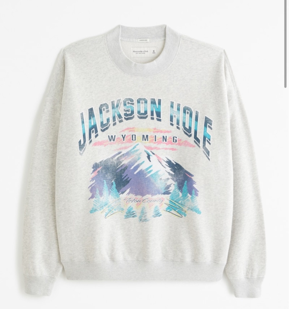 NEW Abercrombie sweatshirt is online now! 
I get a size XL for an extra oversized look. 🫶🏼❄️

#LTKSeasonal #LTKHolidaySale #LTKGiftGuide