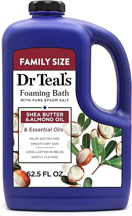 Dr Teal's Foaming Bath with Pure Epsom Salt, Shea Butter & Almond Oil, 62.5 fl oz | Amazon (US)
