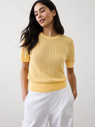 Sheer Sweater T‑Shirt | Banana Republic Factory