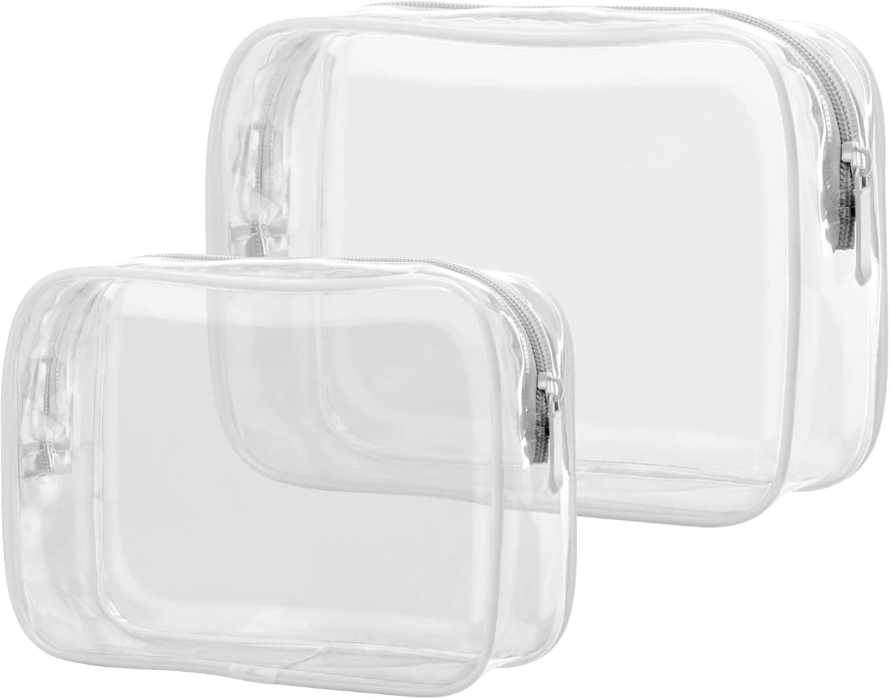 Clear Toiletry Bag, Packism 3 Pack TSA Approved Toiletry Bag Quart Size Bag, Travel Makeup Cosmetic  | Amazon (US)