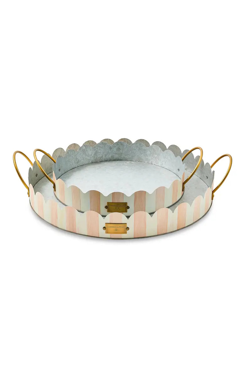 Rosy Stripe Set of 2 Serving Trays | Nordstrom | Nordstrom