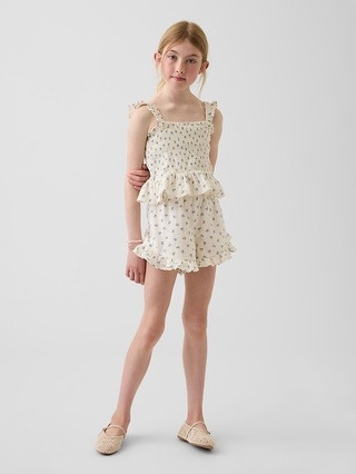 Kids Cotton Gauze Easy Ruffle Shorts | Gap (US)