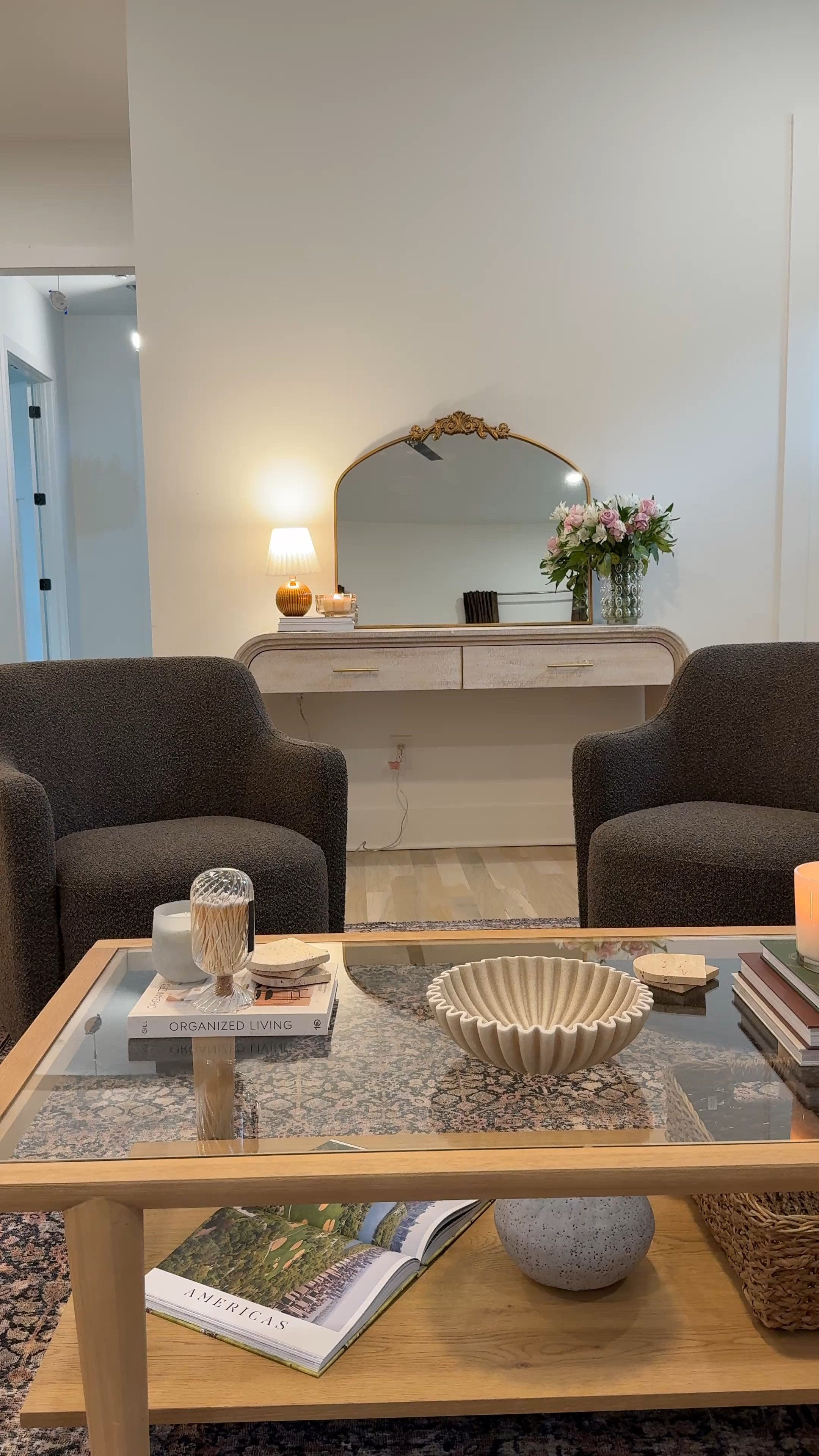 Office home decor! Amazon entryway table, chairs, and mirror 