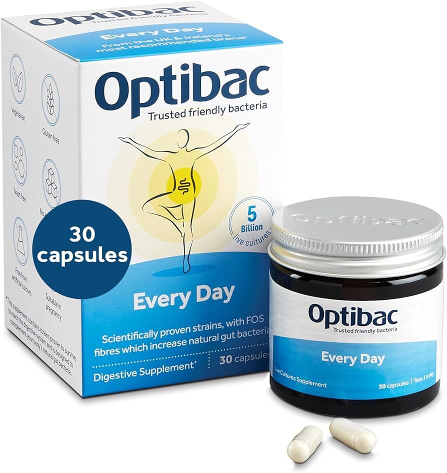 Optibac Probiotics Every Day - Digestive Probiotic Supplement with 5 Billion Bacterial Cultures &... | Amazon (UK)