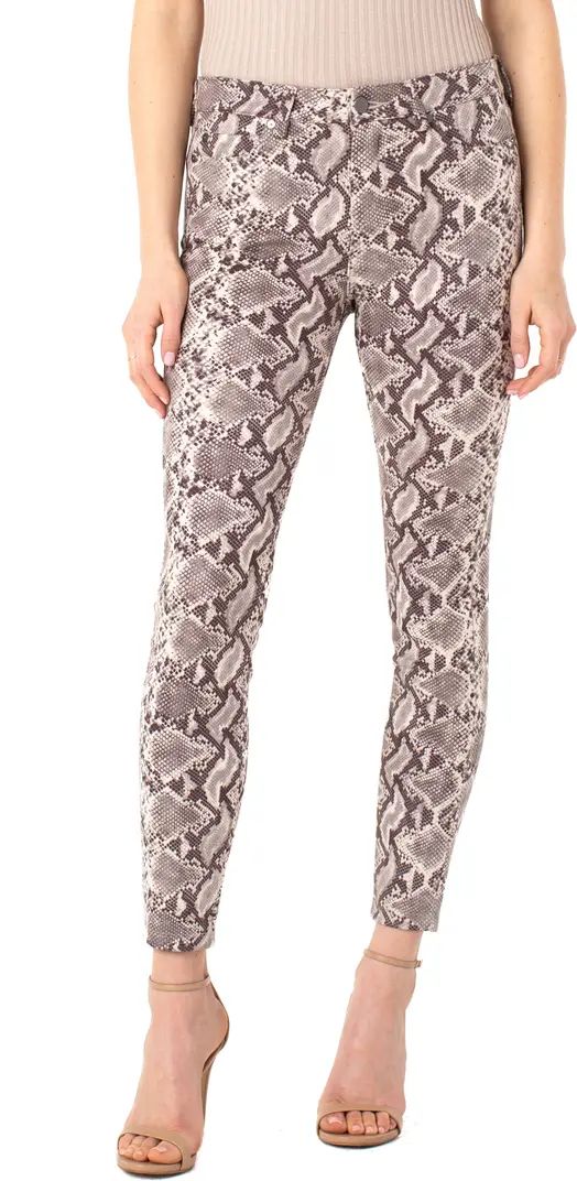 Liverpool Los Angeles Abby Python Print Faux Suede Ankle Skinny Pants | Nordstrom | Nordstrom