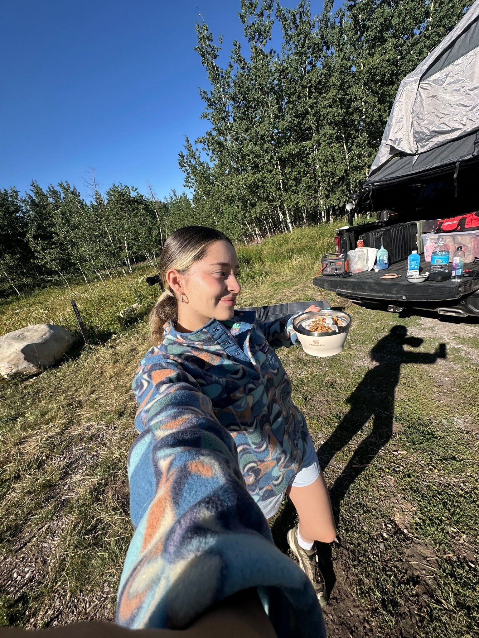 Camping fit ⛺️ (the sweater design is sold out… there’s other designs that I linked) 

#LTKTravel #LTKFindsUnder100 #LTKStyleTip