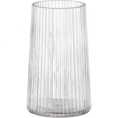 Clear Glass Vase For Flower, Glass Flower Vase, Flower Vase For Bouquet, Modern Glass Vase, Ribbed Glass Vase For Living Room, Bedroom, Dining Table, | SHEIN