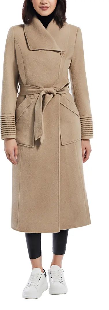 SENTALER Wide Collar Belted Alpaca & Wool Wrap Coat | Nordstrom | Nordstrom