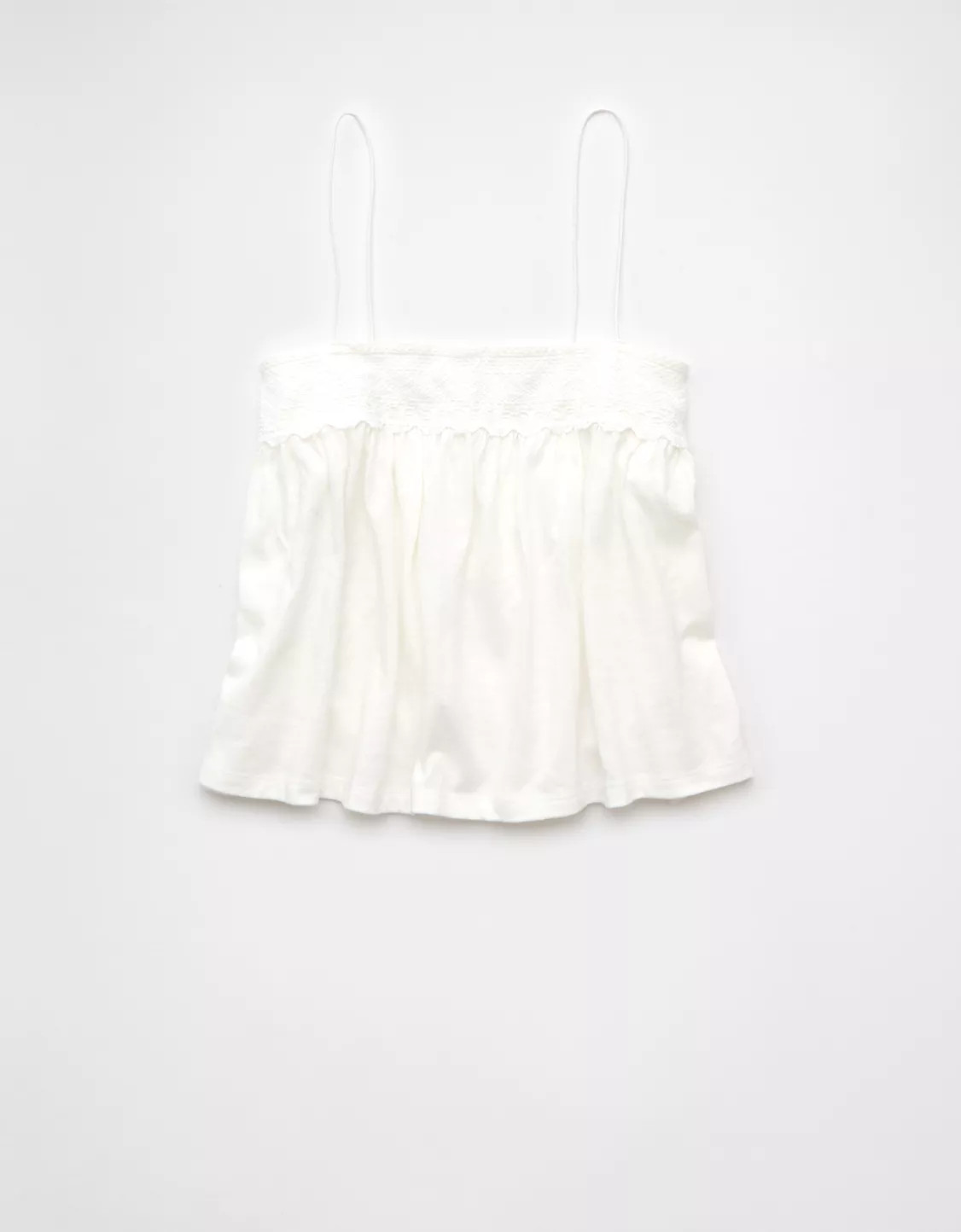 AE Sunchaser Knit Lace Trim Cami | American Eagle Outfitters (US & CA)