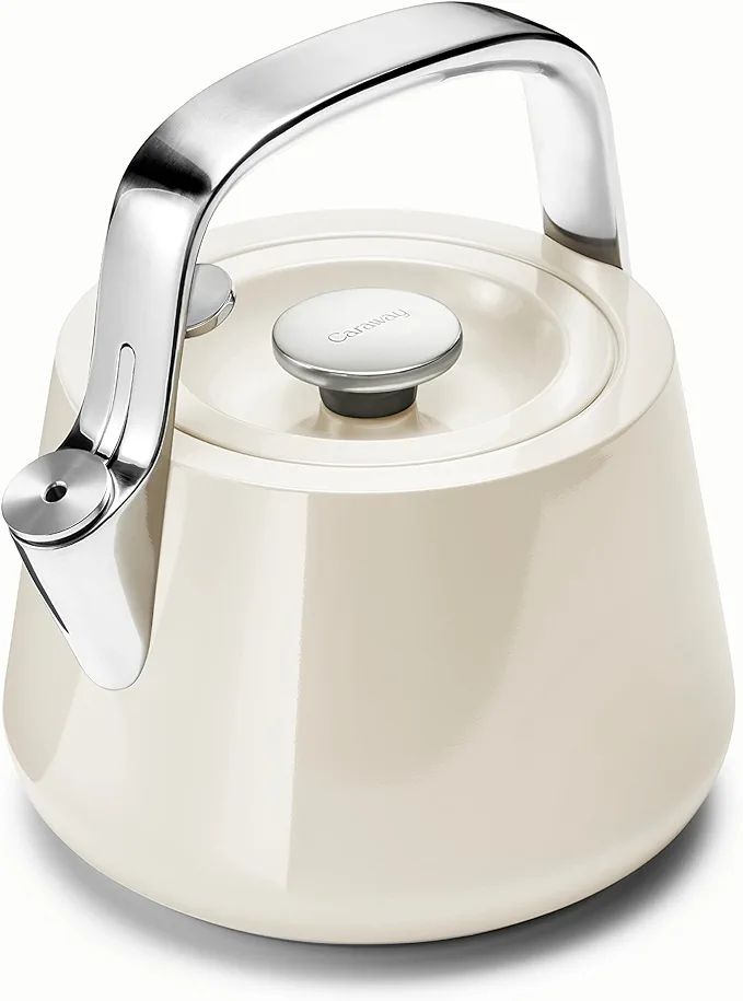 Amazon.com: Caraway 2 Quart Whistling Tea Kettle - Durable Stainless Steel Tea Pot - Fast Boiling... | Amazon (US)