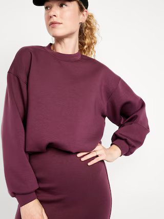 Bounce Fleece Bubble-Hem Sweatshirt | Old Navy (US)