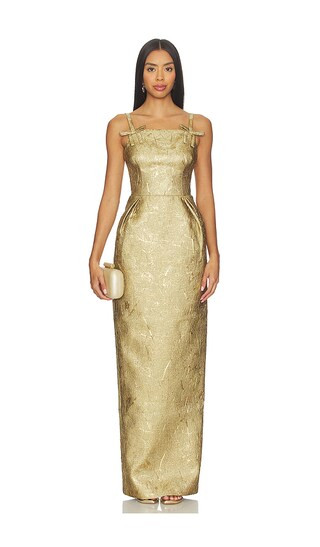 Solana Gown in Gold | Revolve Clothing (Global)