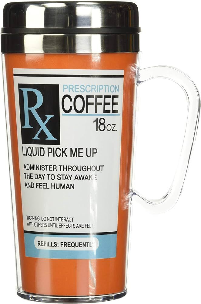 Spoontiques - Acrylic, Insulated Travel Mug - Prescription Coffee Cup - Coffee Lovers Gift - Funn... | Amazon (US)