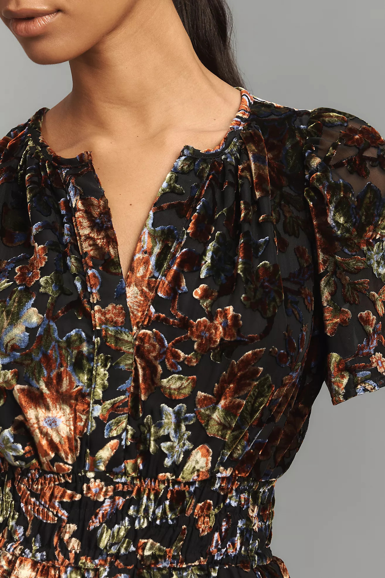 The Somerset Velvet Mini Dress | Anthropologie (US)