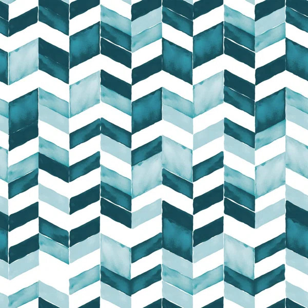 Yarrington Watercolor Chevron 18.86' L x 18" W Peel and Stick Wallpaper Roll | Wayfair North America
