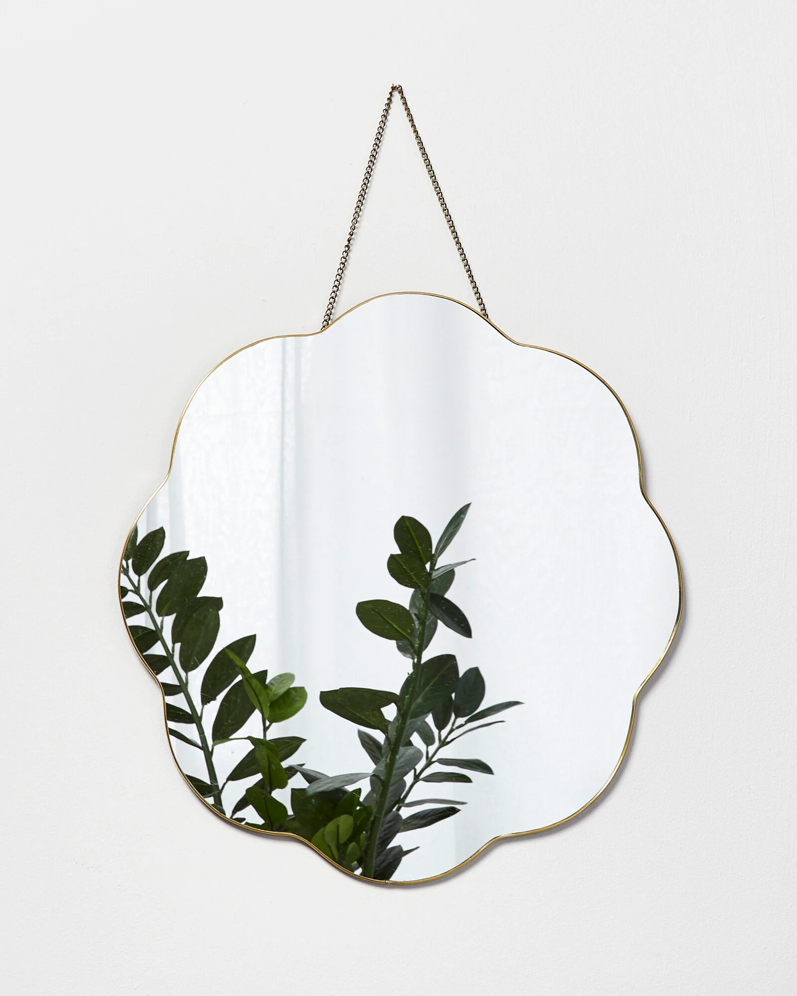 Flora Gold & Glass Scalloped Wall Mirror | Oliver Bonas | Oliver Bonas (Global)