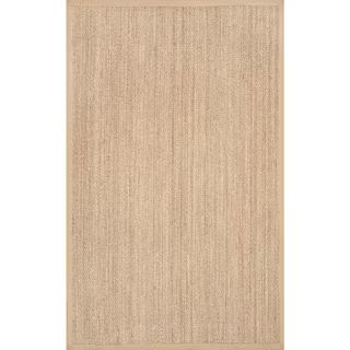 nuLOOM Elijah Seagrass with Border Beige 9 ft. x 12 ft. Area Rug BHSG01A-9012 - The Home Depot | The Home Depot