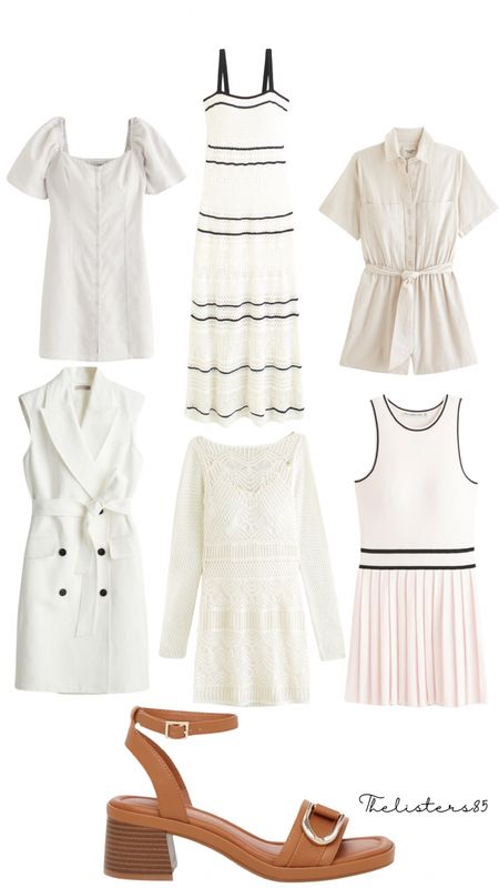 Spring whites w/ brown sandals (The Shoe Company) 

White tennis dress, white maxi/mini dress 

#LTKmidsize #LTKSeasonal #LTKshoecrush