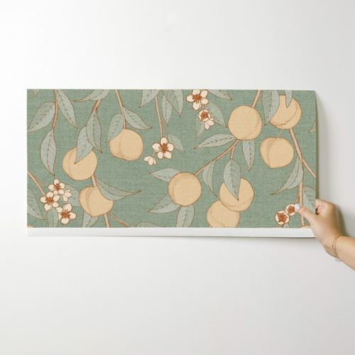 Wallpaper in Vintage Peaches | Spoonflower