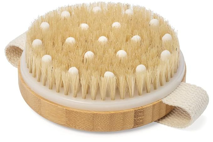 CSM Dry Body Brush - Natural Bristle Exfoliating Brush for Skin Renewal, Lymphatic Support and Ci... | Amazon (US)