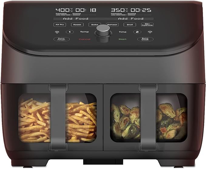 Instant Pot Vortex Plus XL 8-quart Dual Basket Air Fryer Oven, 2 Independent Frying Baskets, Clea... | Amazon (US)