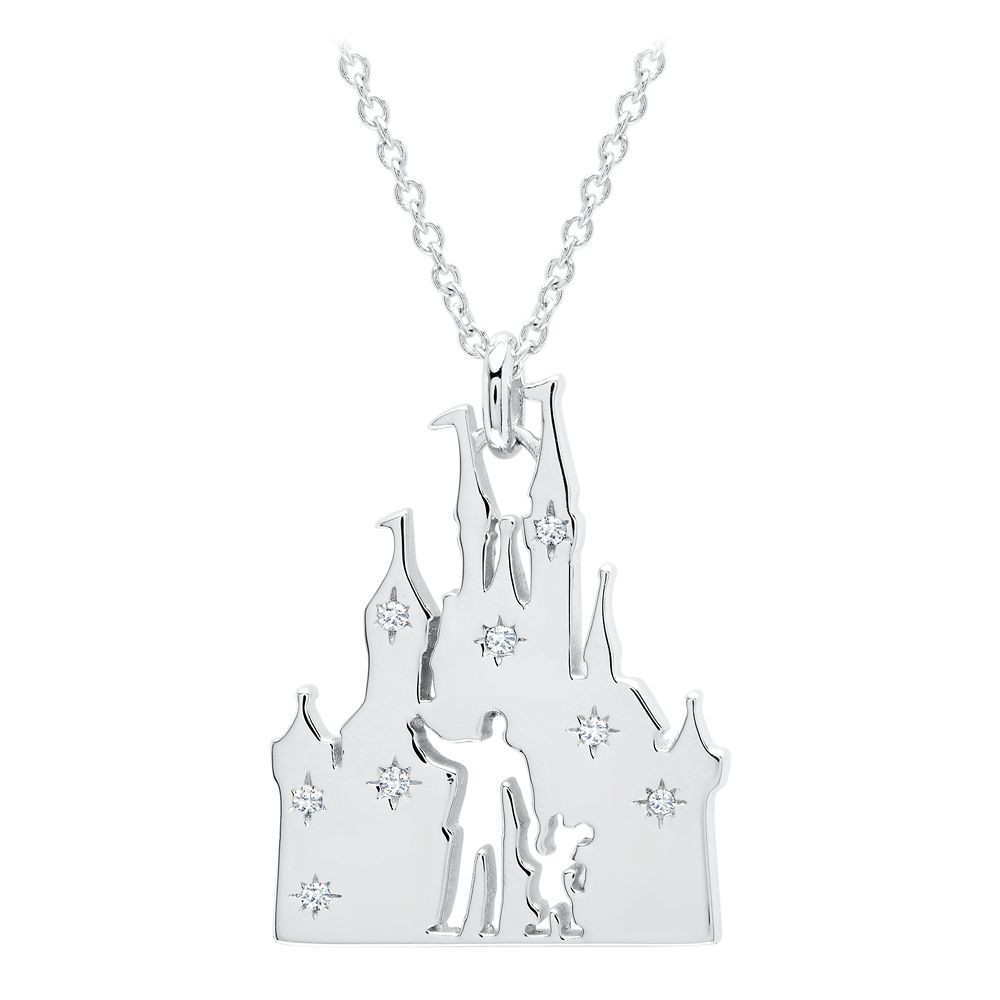 Walt Disney and Mickey Fantasyland Castle Necklace by CRISLU | Disney Store