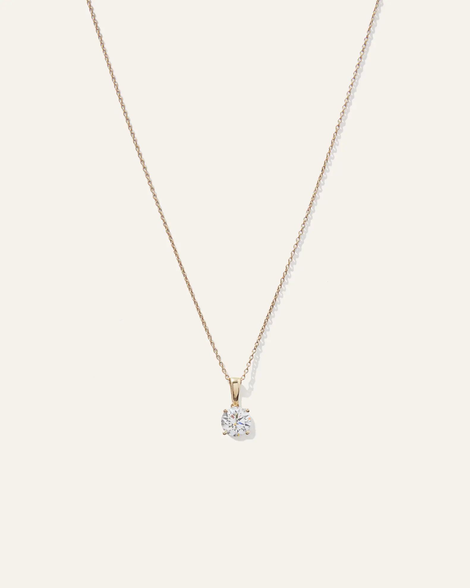 14K Gold Lab Grown Diamond Solitaire Necklace | Quince