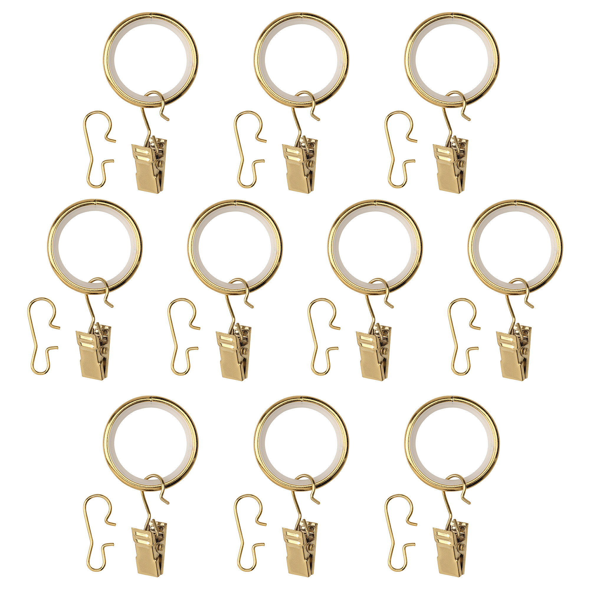 SYRLIG Gardinenring mit Klemme und Haken, messingfarben, 25 mm - IKEA Deutschland | IKEA (DE)