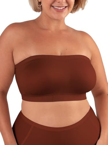 SHAPERMINT Strapless Bra - Bandeau top, Strapless Bras for Women, Plus Size Lingerie for Women, Free Clear Bra Straps | Amazon (US)