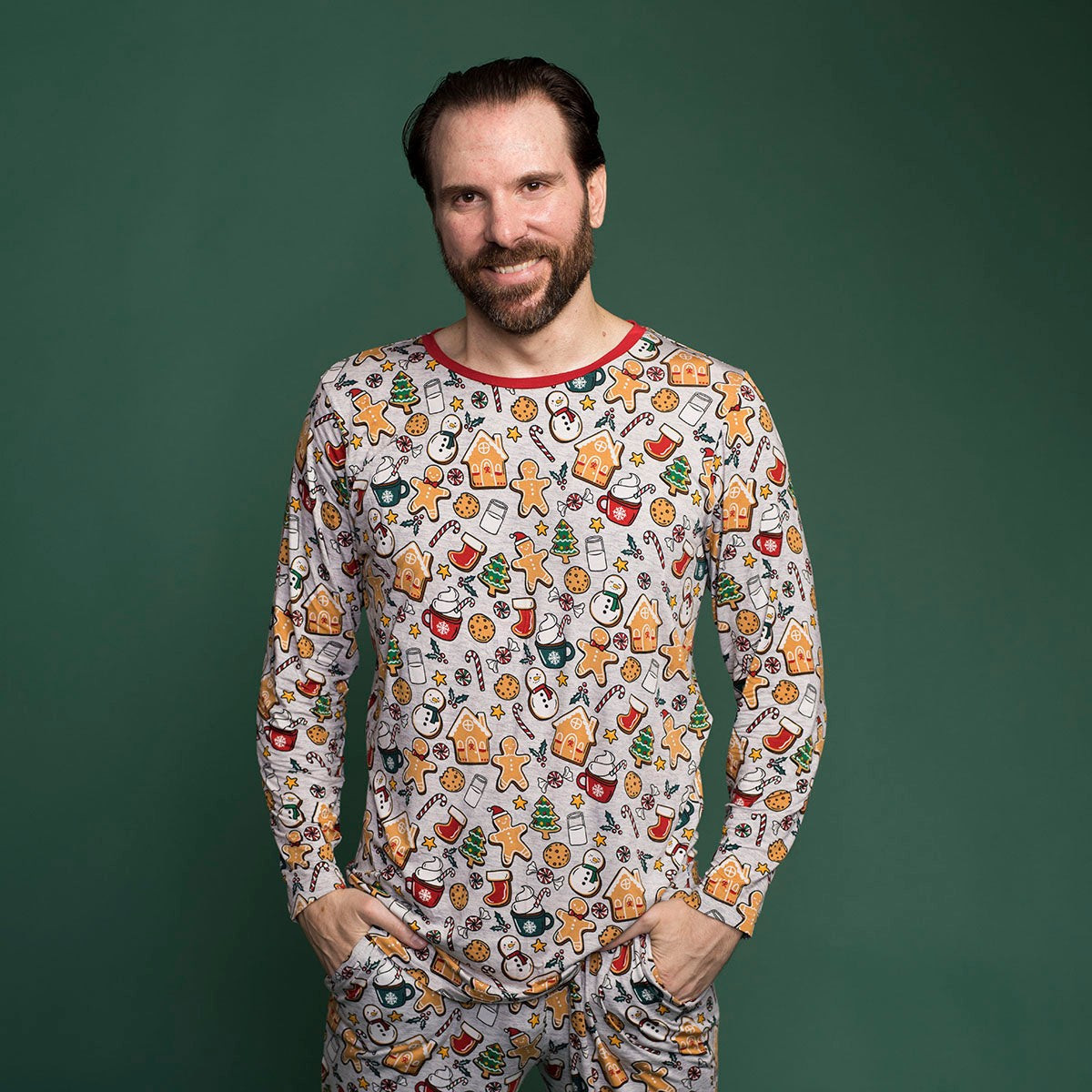 Holiday Treats Men's Bamboo Viscose Pajama Top | Little Sleepies