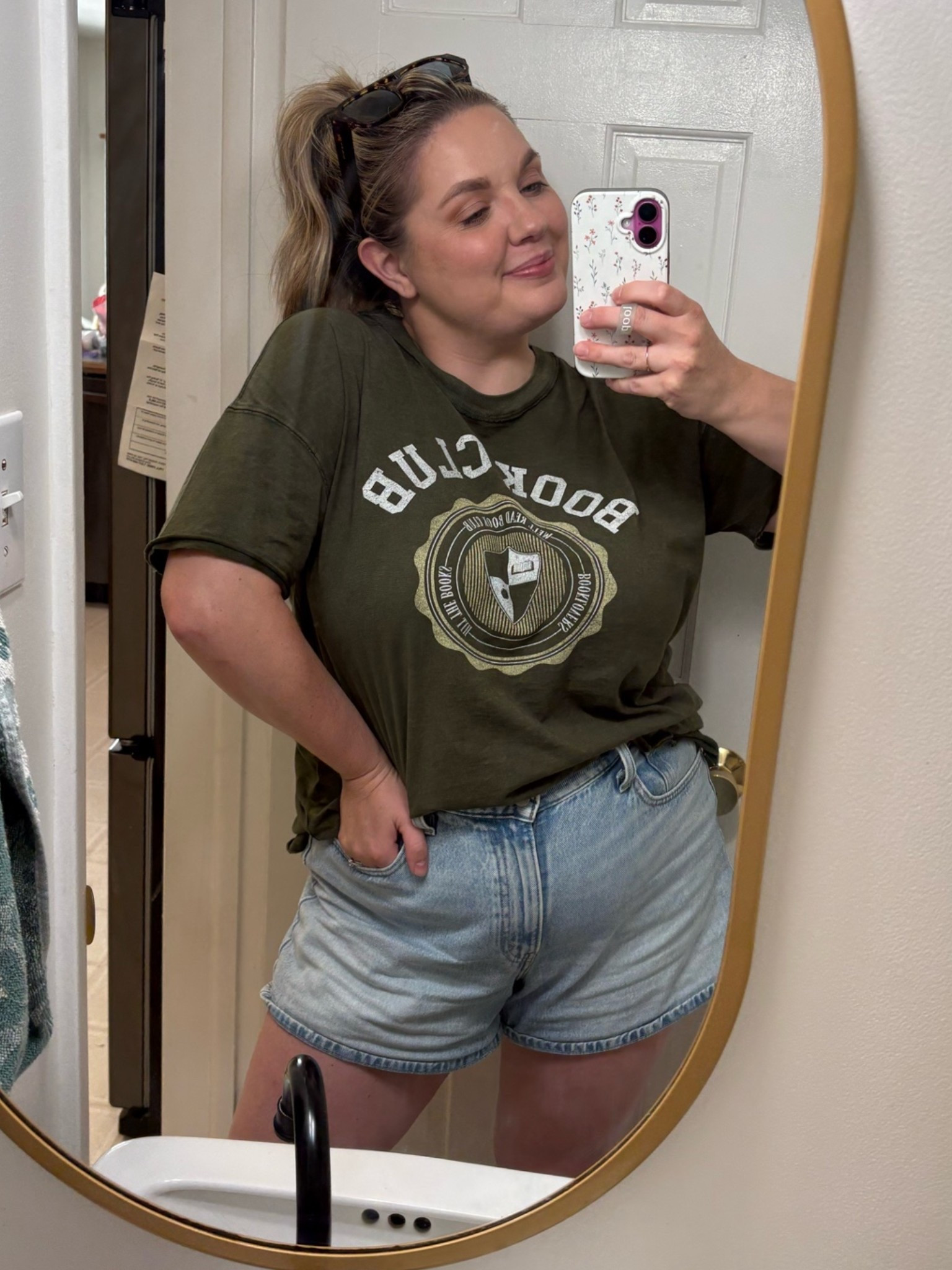 You know I had to scoop up this Book club tshirt! An oversized, comfy for perfect for cozy reading days. Paired back to one of my go to shorts this summer.

#LTKSeasonal #LTKSaleAlert #LTKootd