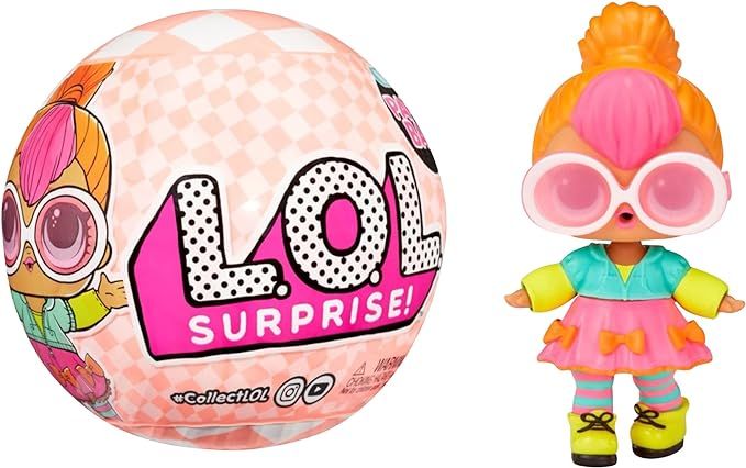 L.O.L. Surprise! 707 Neon QT Doll with 7 Surprises in Paper Ball- Collectible Doll w/Water Surpri... | Amazon (US)