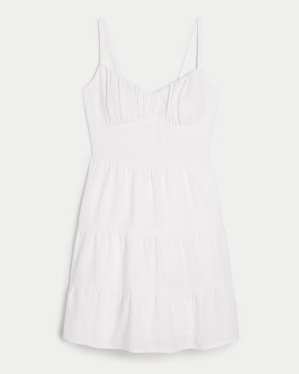 Women's Open Back Linen Blend Mini Dress | Women's Dresses & Rompers | HollisterCo.com | Hollister (US)
