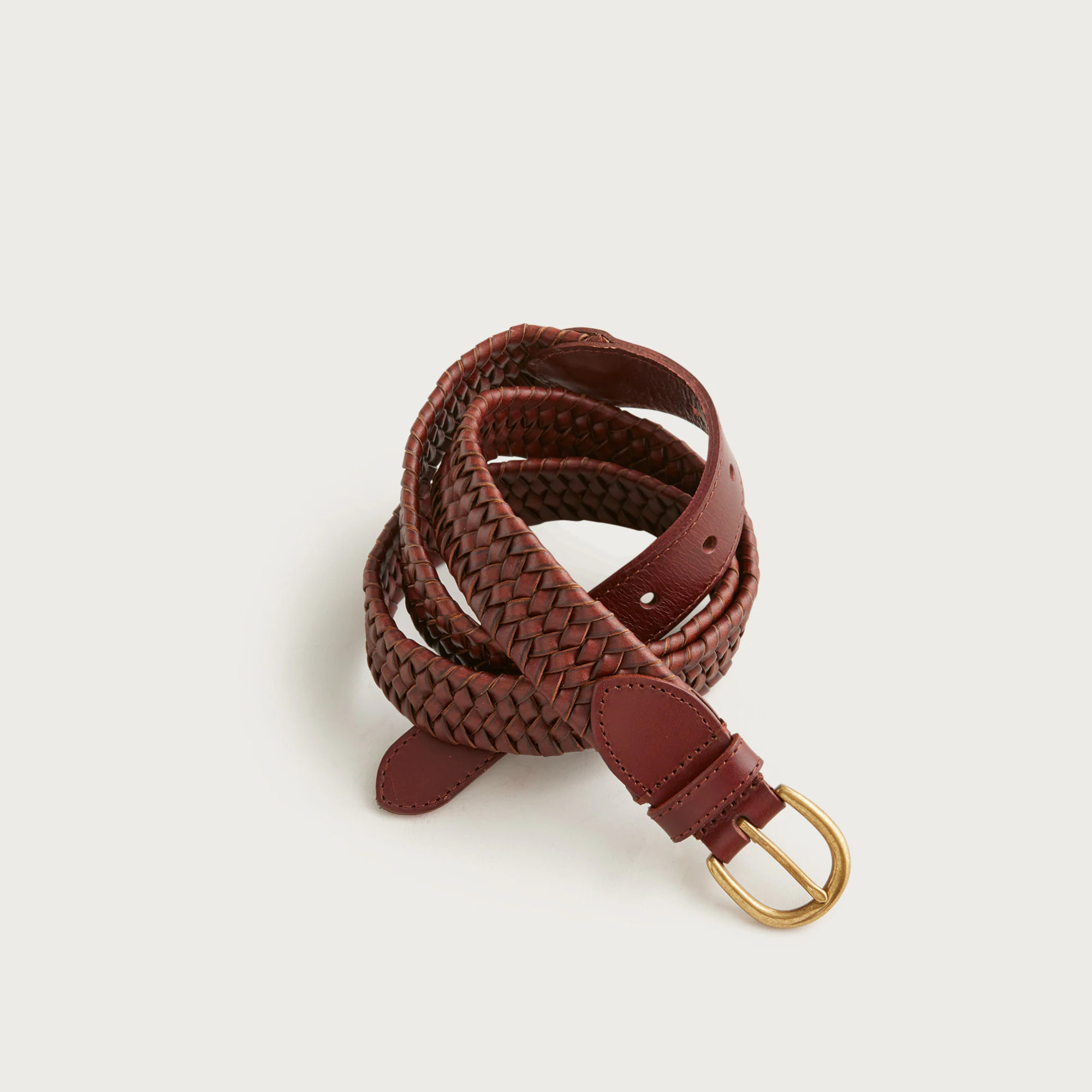 Woven elasticated Italian leather belt | J. Crew US